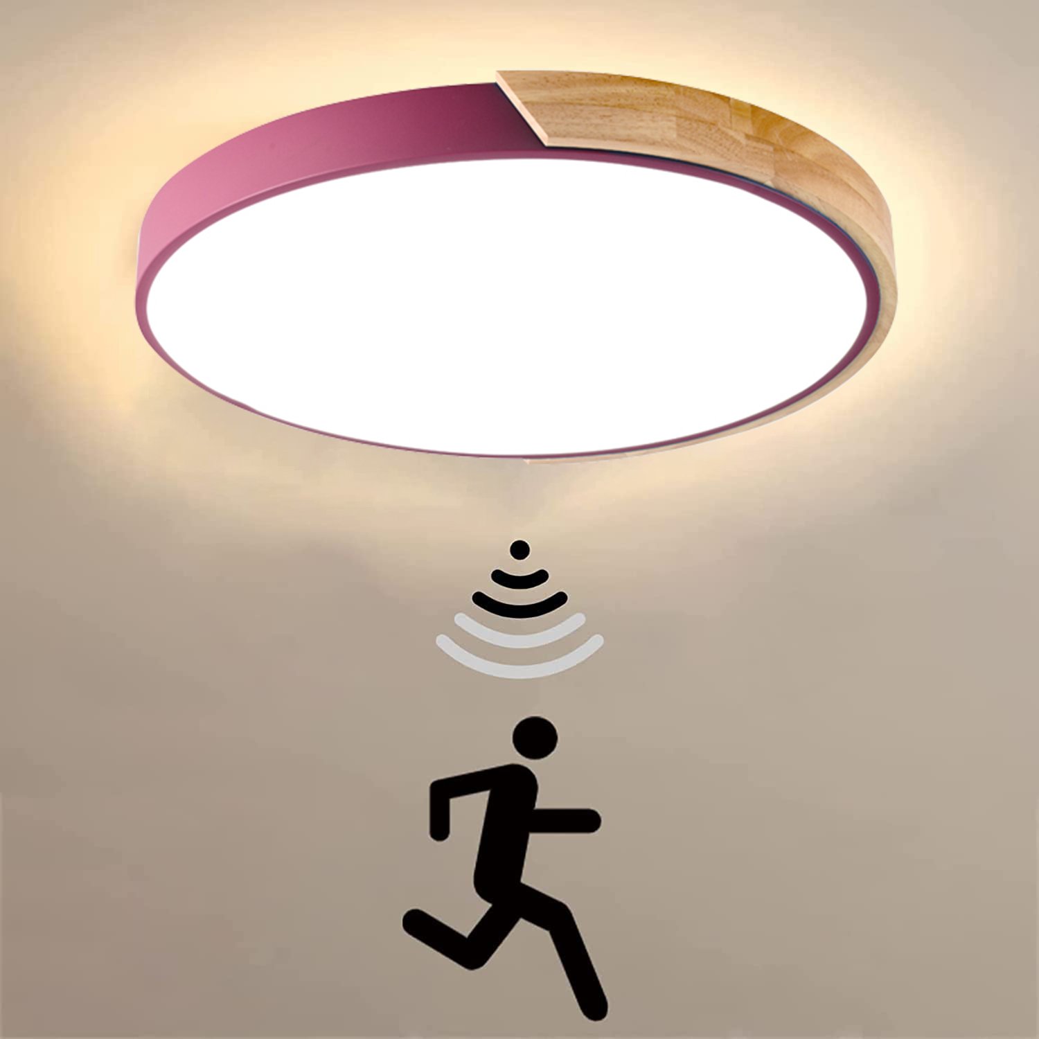 Good quality Metal outdoor hanging chandelier lights for living room led light with microwave sensor ceiling lamp