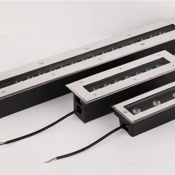 Rectangular strip-shaped outdoor waterproof floor light outdoor square projection light embedded ground LED buried light