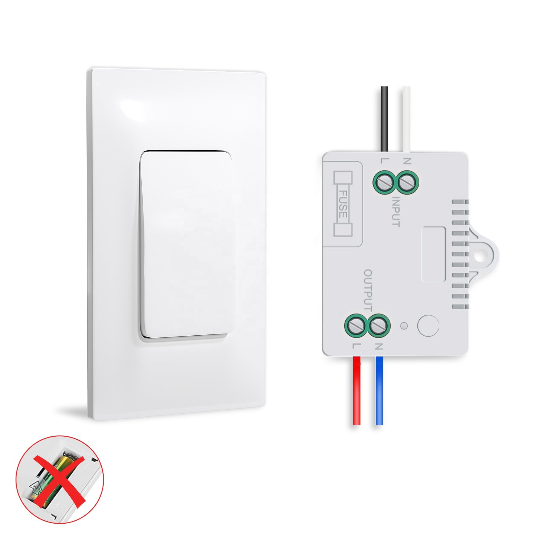 Self Powered Wireless Light Wall Switch Remote Light Switch Remote Control Light Switch With RF Receiver No WiFi Needed