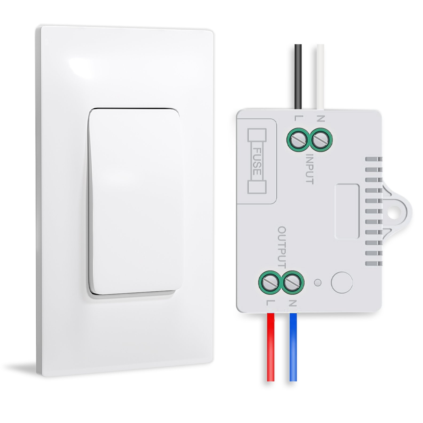 Self Powered Wireless Light Wall Switch Remote Light Switch Remote Control Light Switch With RF Receiver No WiFi Needed