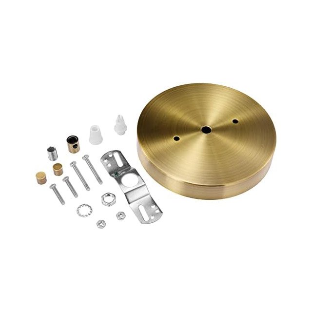 Ceiling Lighting Steel Canopy Kit CNC Machine Cover Case Black Plating Stainless Steel Light Fixture Cover Plate Drilling Type