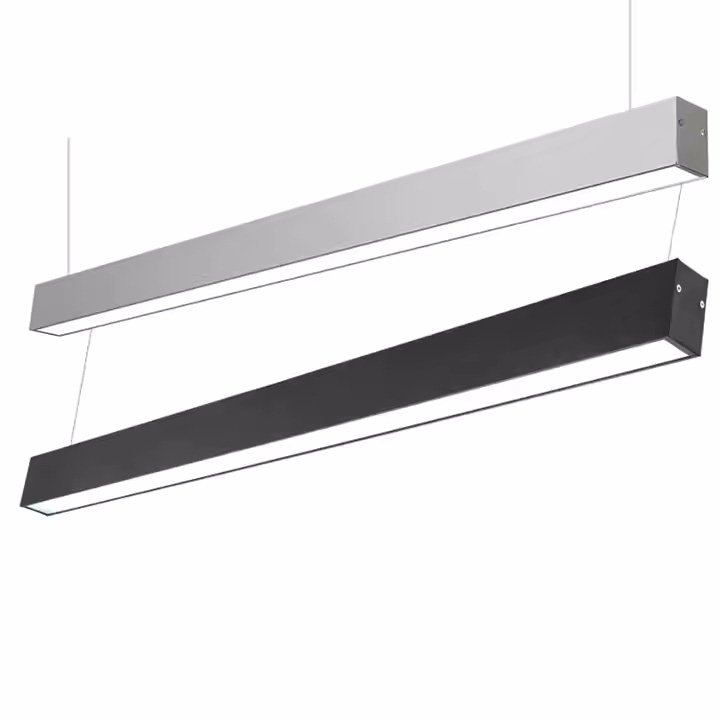 Hot Fashion Aluminum Chandeliers Pendant Ceiling Line Linkable Lamp Triac Dali Dimmable Office Mall Hotel Hanging Linear Light