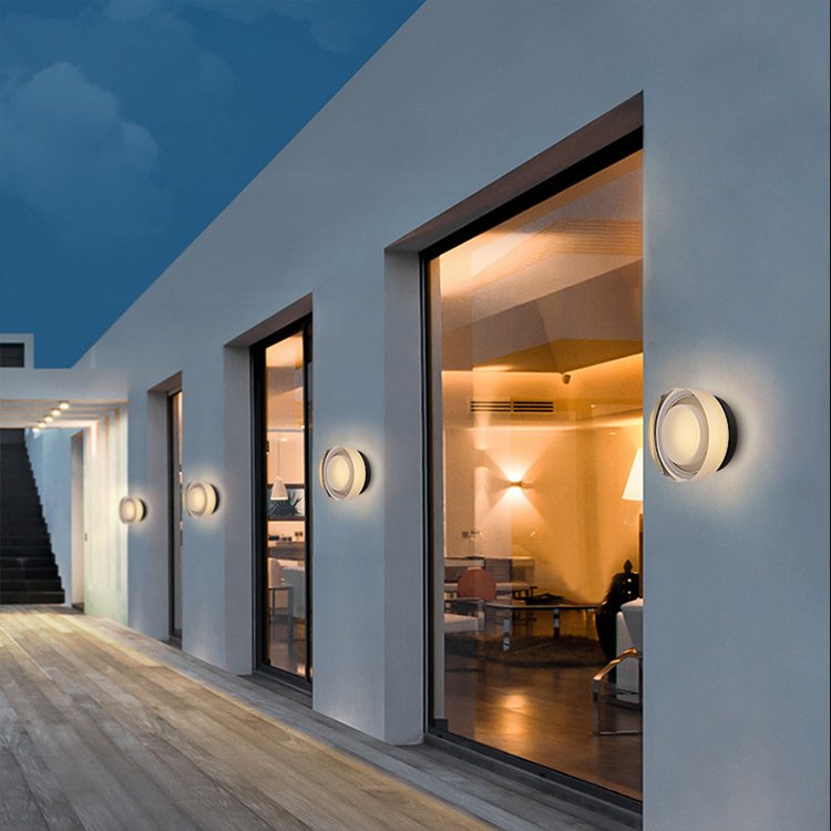 Outdoor waterproof wall light Villa courtyard balcony corridor building exterior lawn simple LED ceiling light