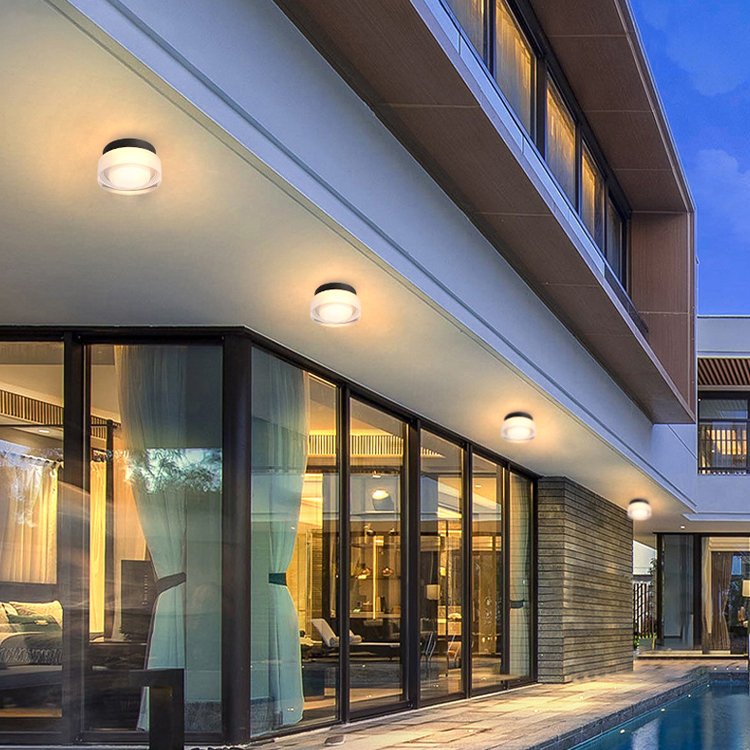 Outdoor waterproof wall light Villa courtyard balcony corridor building exterior lawn simple LED ceiling light
