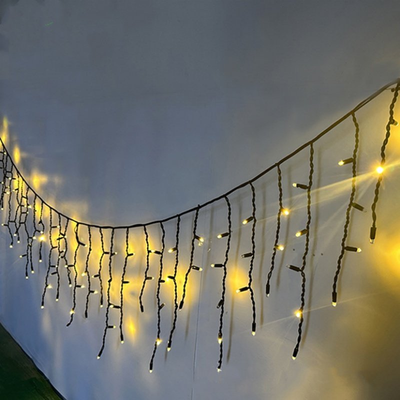 Hot sale High quality rubber wire glue LED icicle light IP65 outdoor Christmas string LED icicle light 3M*0.5M