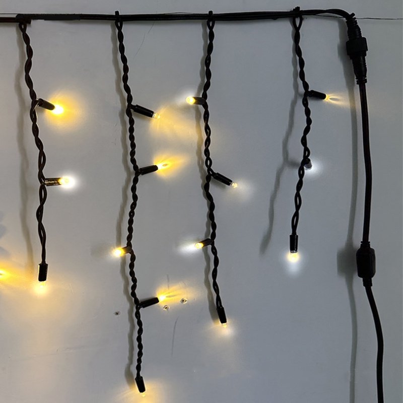 Hot sale High quality rubber wire glue LED icicle light IP65 outdoor Christmas string LED icicle light 3M*0.5M