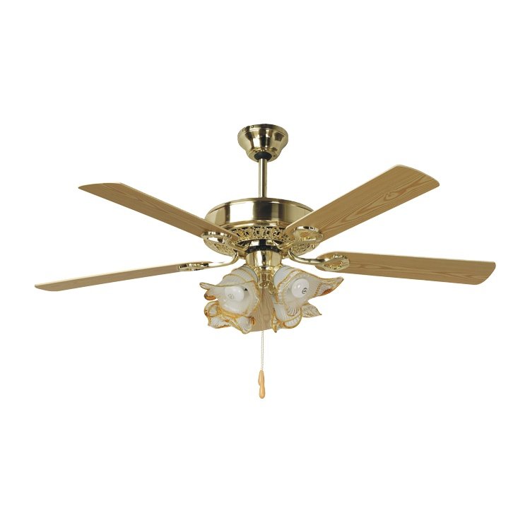 52 inch 220v ceiling fan modern decorative 5 speed wood ceiling fan with light for living room with remote control
