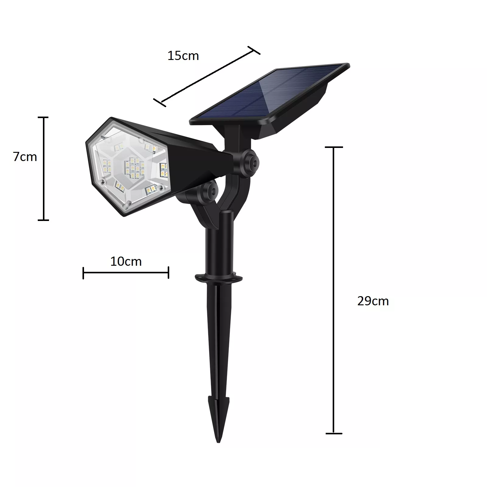 Color changing solar outdoor retractable extension cord reel ceiling led garden light home landscape lighting