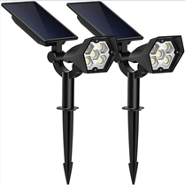 Color changing solar outdoor retractable extension cord reel ceiling led garden light home landscape lighting