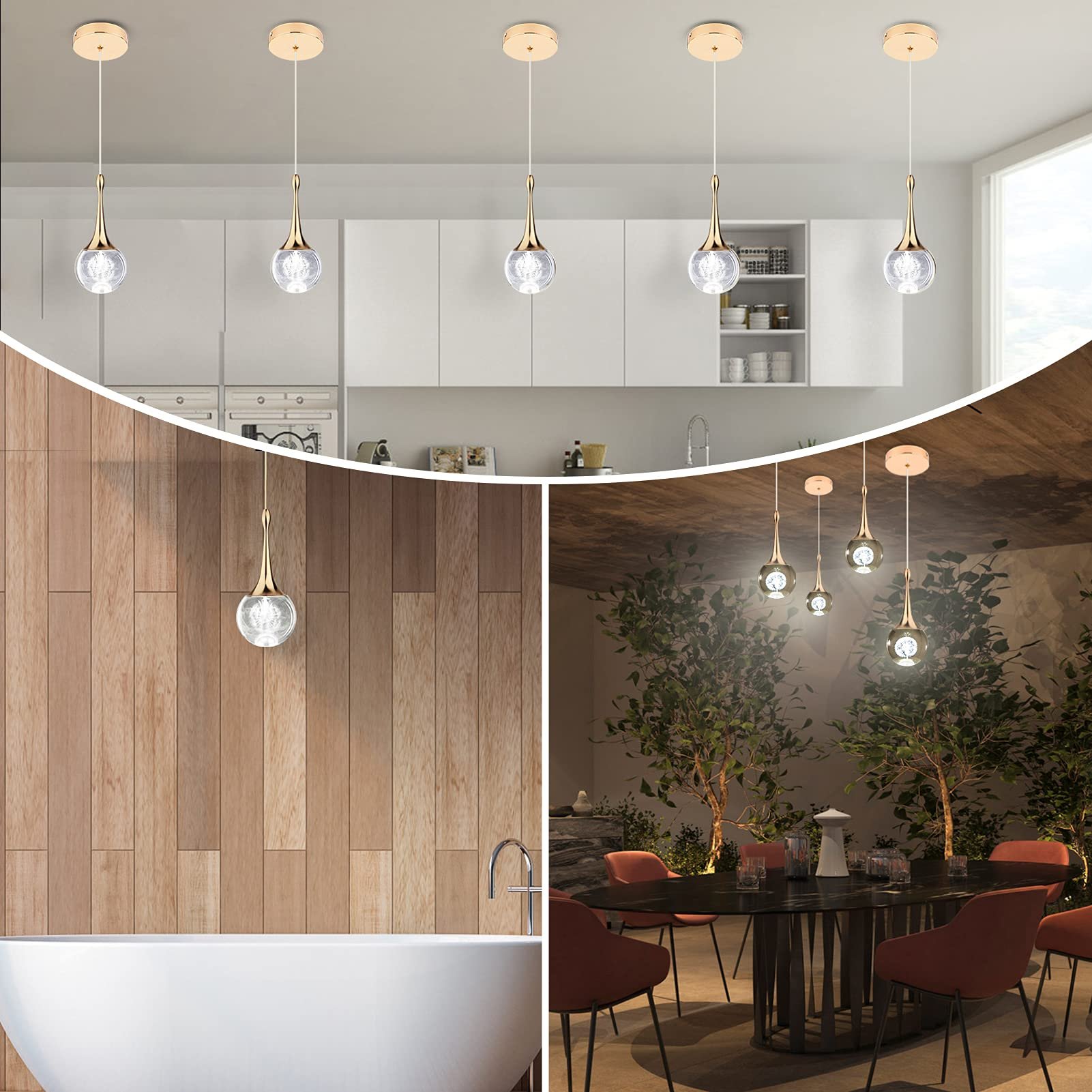 Modern Luxury Decorative Lighting Indoor Living Room Stair Hotel Home Crystal Raindrop Ball LED Chandelier Pendant Light
