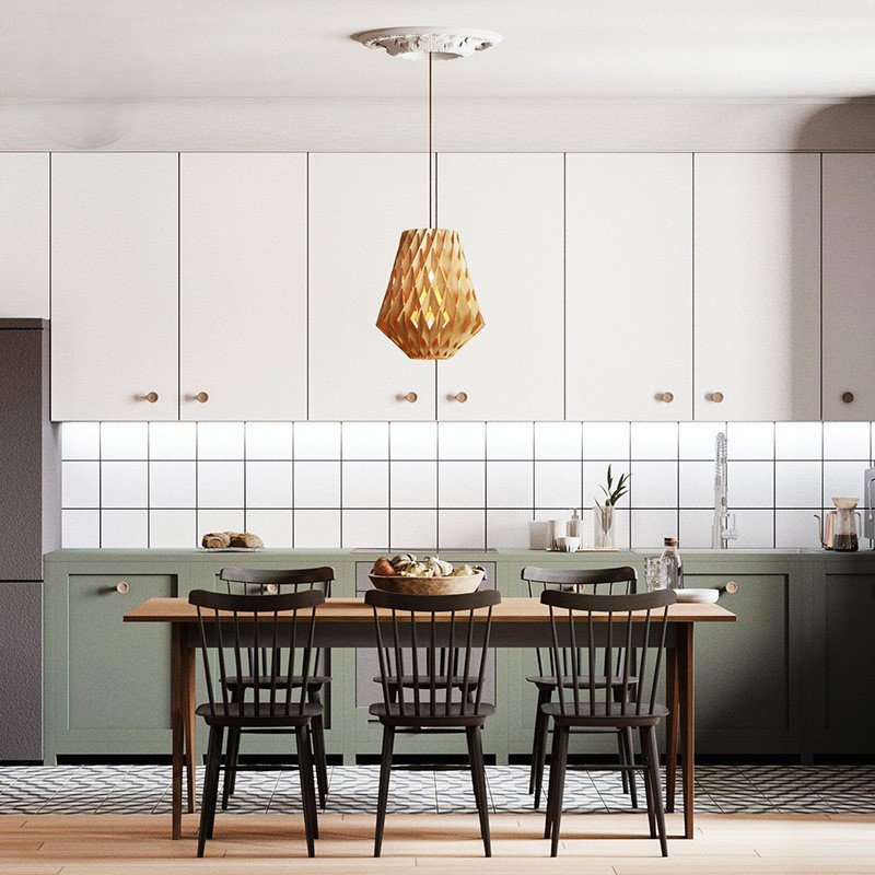 Farmhouse Modern Pendant Lamp Light Wooden Handmade Wood Factory Direct Restaurant Nordic Lights Dining