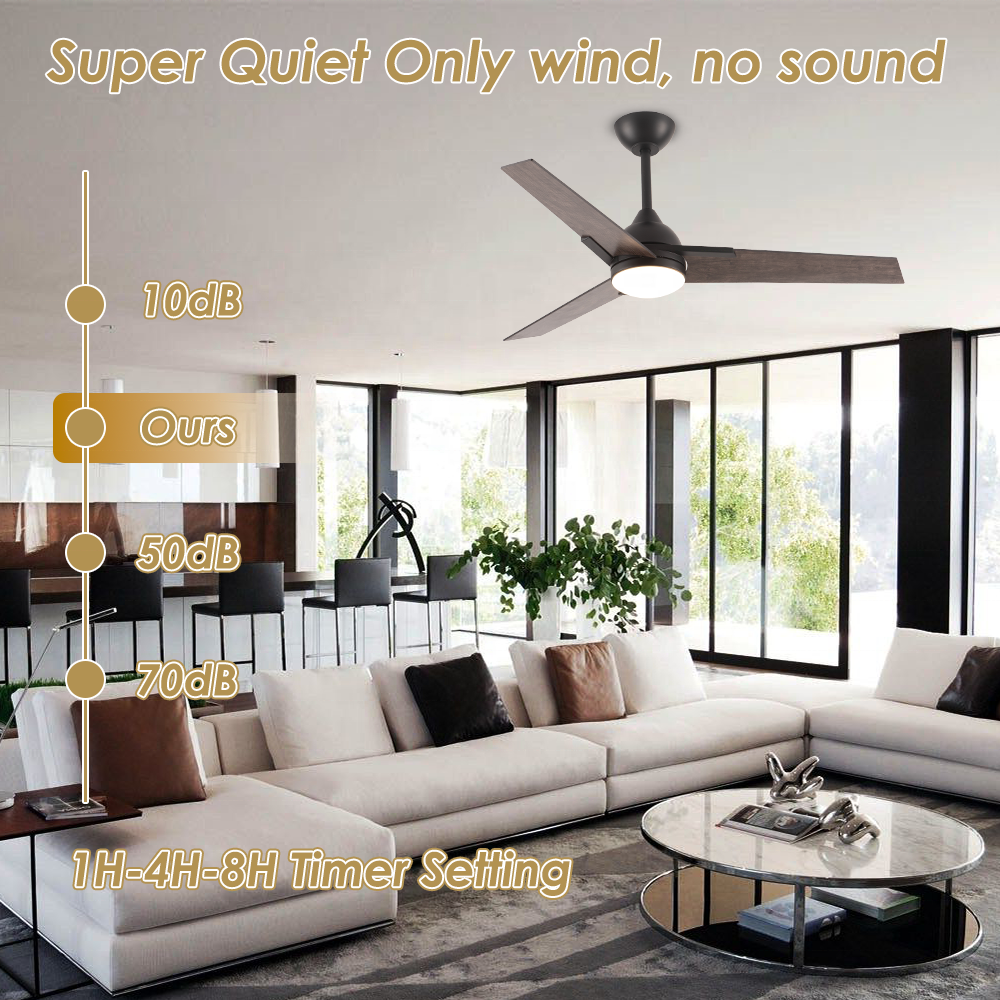 Stylish wholesale 52" modern decorative led ceiling fan BLDC Remote Control Ceiling Fan With Light