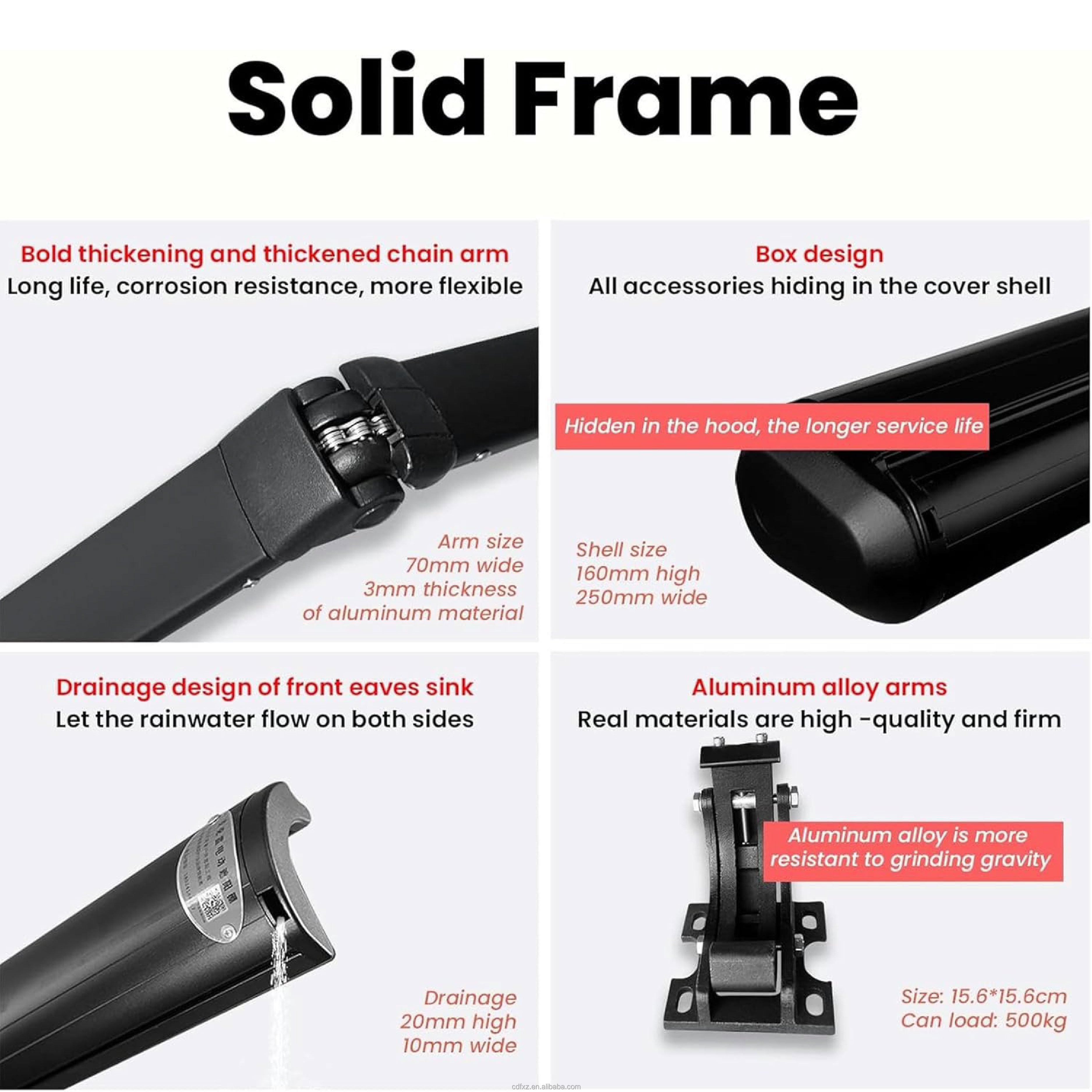 OEM/ODM Customized high quality Automatic Smart Waterproof Aluminum Roof Pergola Curtain Motorized Track Zipper Roller Blind