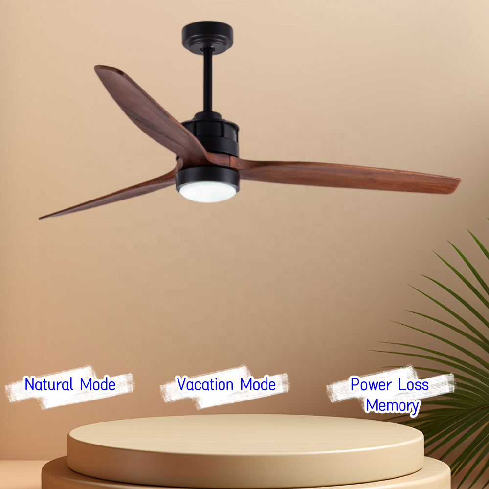 52" decorative electric ceiling fan lights with remote DC ceiling fans with wifi and light