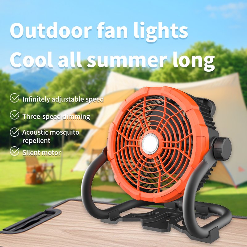 24000mAh Battery USB Rechargeable Table Outdoor Camping Fan Camp Ceiling Portable Fan