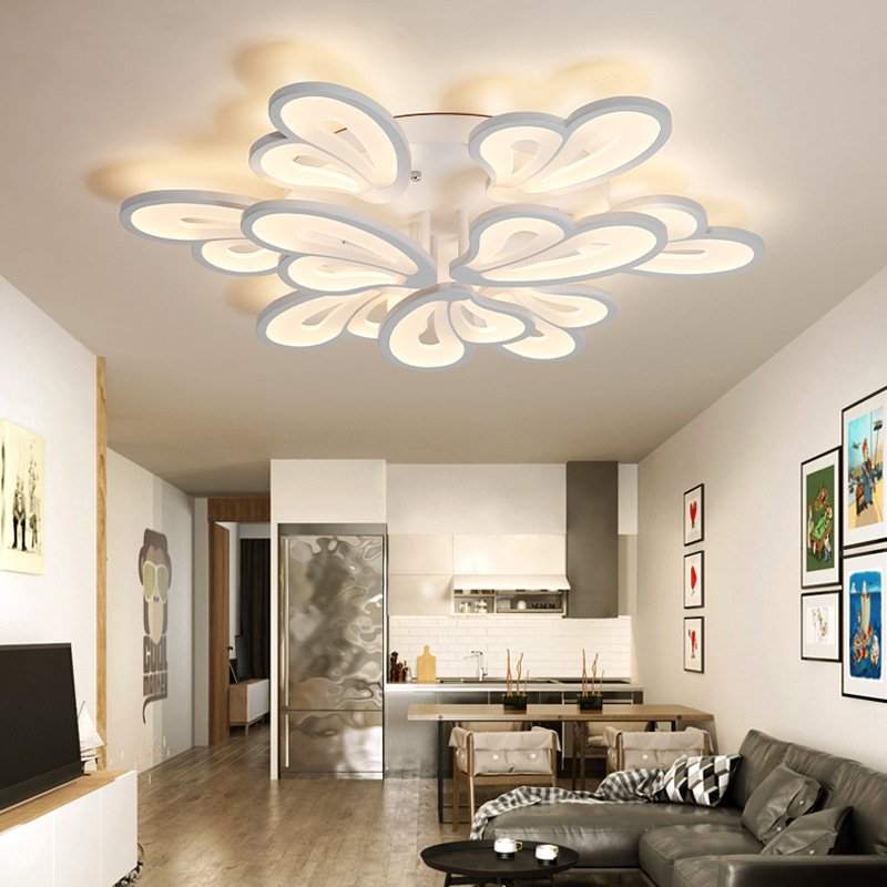 Zhongshan Fancy Lights For Home Luminaire Nordic Modern LED Acrylic Luxury 220V 3CCT Ceiling Lamp Creative Balcony Corridor Lamp