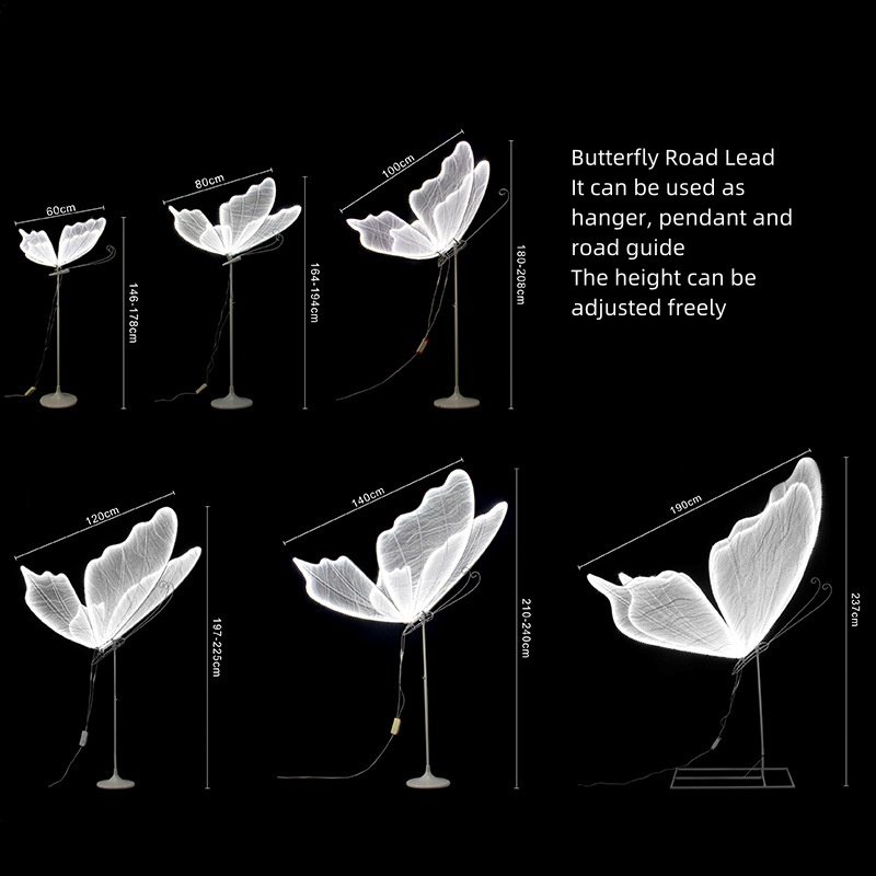 Wedding Props Road Lead Stage Led Butterfly Stand Light Outdoor Decorative Wedding Lights For Ceiling