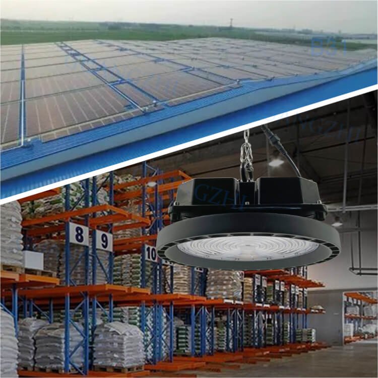 Warranty 3 Years Indoor Solar Ceiling Light DC 6V High Bay Light LED Solar for Workshop Canopy Garden