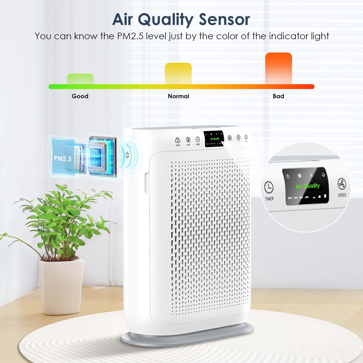 Air Purifier Home Hepa Filter Household Portable Ashtray Smart Pet Uvc And Sterilizer for Bedroom Mini Air Purifier