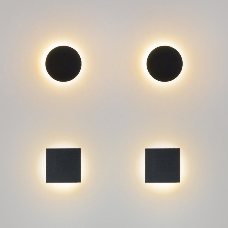 Waterproof AC85-265V LED Wall Lamp Circular Round Moon Wall Sconces Lighting Fixtures For Living Room Bedroom Study Room Stair