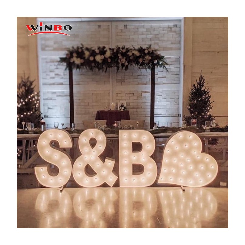 Winbo Manufacturer Customized Waterproof Giant Light Up Numbers Sign NO MOQ Marquee Letter
