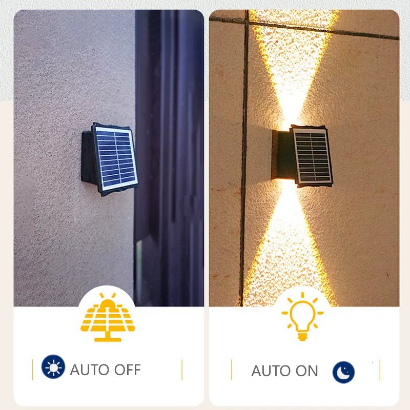 Solar Up And Down Outdoor Wall Lamp Waterproof Villa Courtyard Solar Wall Light for fence Exterior wall