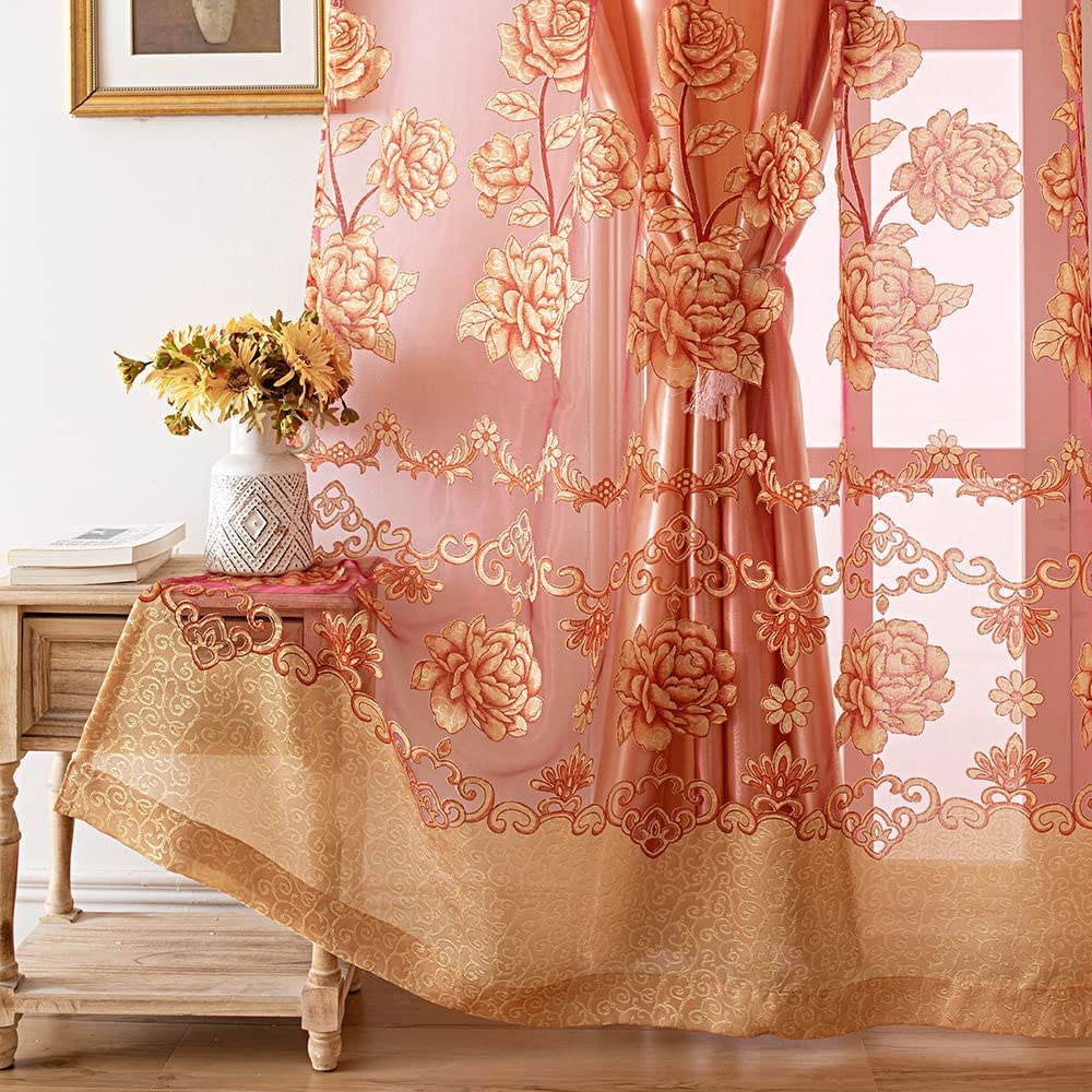 Pakistan Made Screen Printed Curtains 100% Cotton Home Window Curtains Balcony And Wall Hanging