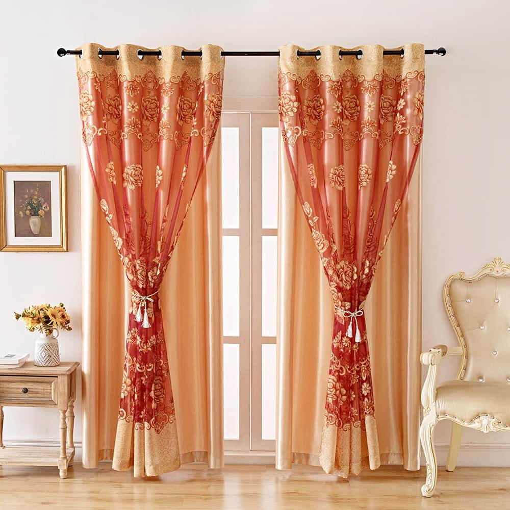 Pakistan Made Screen Printed Curtains 100% Cotton Home Window Curtains Balcony And Wall Hanging