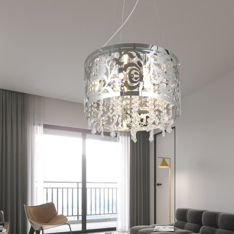 High ceiling outdoor pendant lighting modern beaded bedroom large chandelier