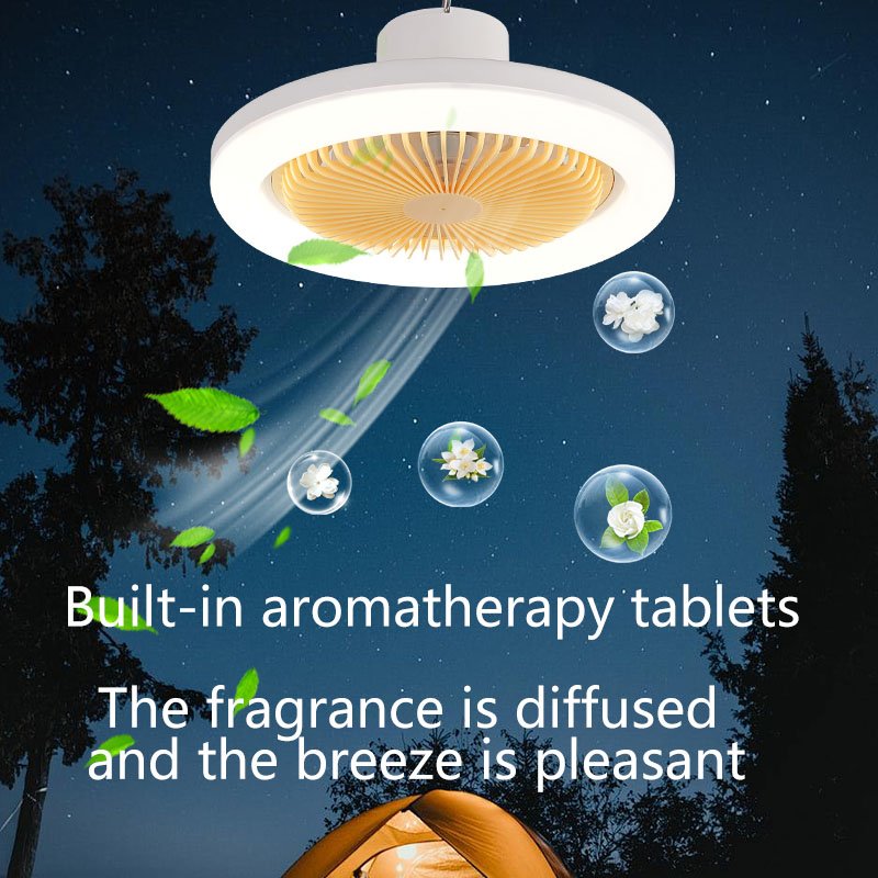 Modern Solar Ceiling Fan Light with LED Source Multifunctional Indoor & Outdoor Design Remote Control Solar Panel