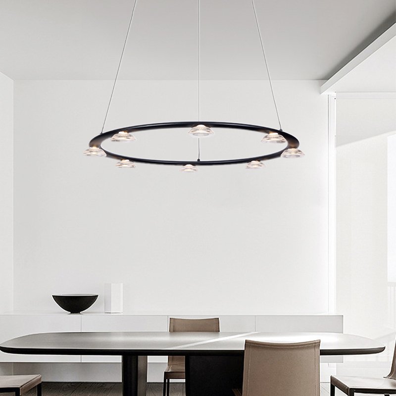 Modern Indoor Living Room Decoration Chandeliers Pendant Lights Led Round Aluminum Pendant Light