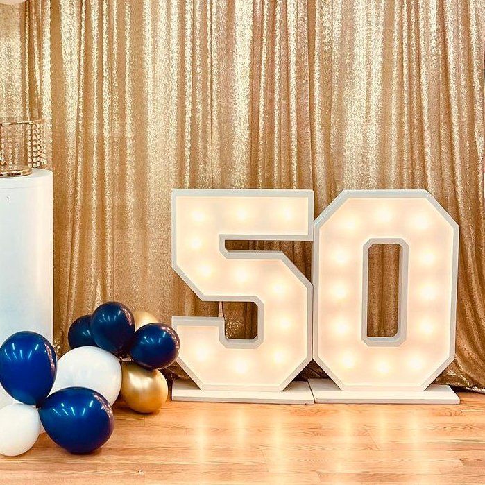 Winbo Manufacturer Customized Waterproof Giant Light Up Numbers Sign NO MOQ Led Large Light Up Number Marque Letter