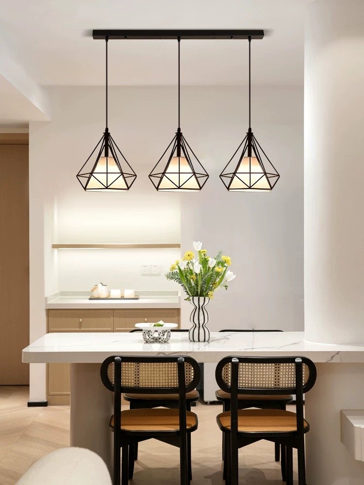 Metal Pendant Lamp Indoor Loft Ceiling Light Modern Nordic Industrial 3 Heads Led Chandeliers Light For Restaurant Coffee Bar