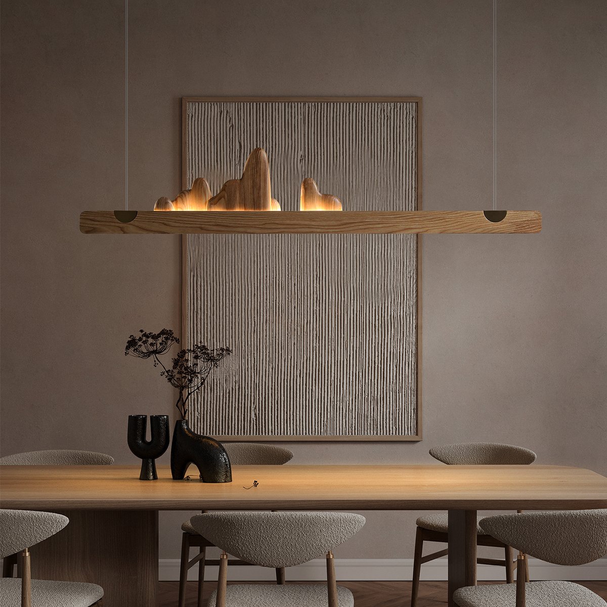 wooden pendant light kitchen chandelier brass room light large restaurant oval crystal chandelier boho ceiling lamp bamboo
