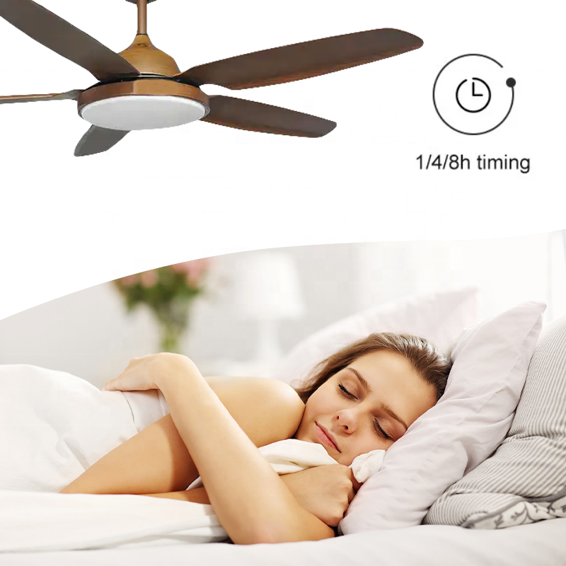 2024 wholesale Decorative 52 Inch ABS Ceiling Fan with Led Light Modern DC Motor Ceiling Fan Light