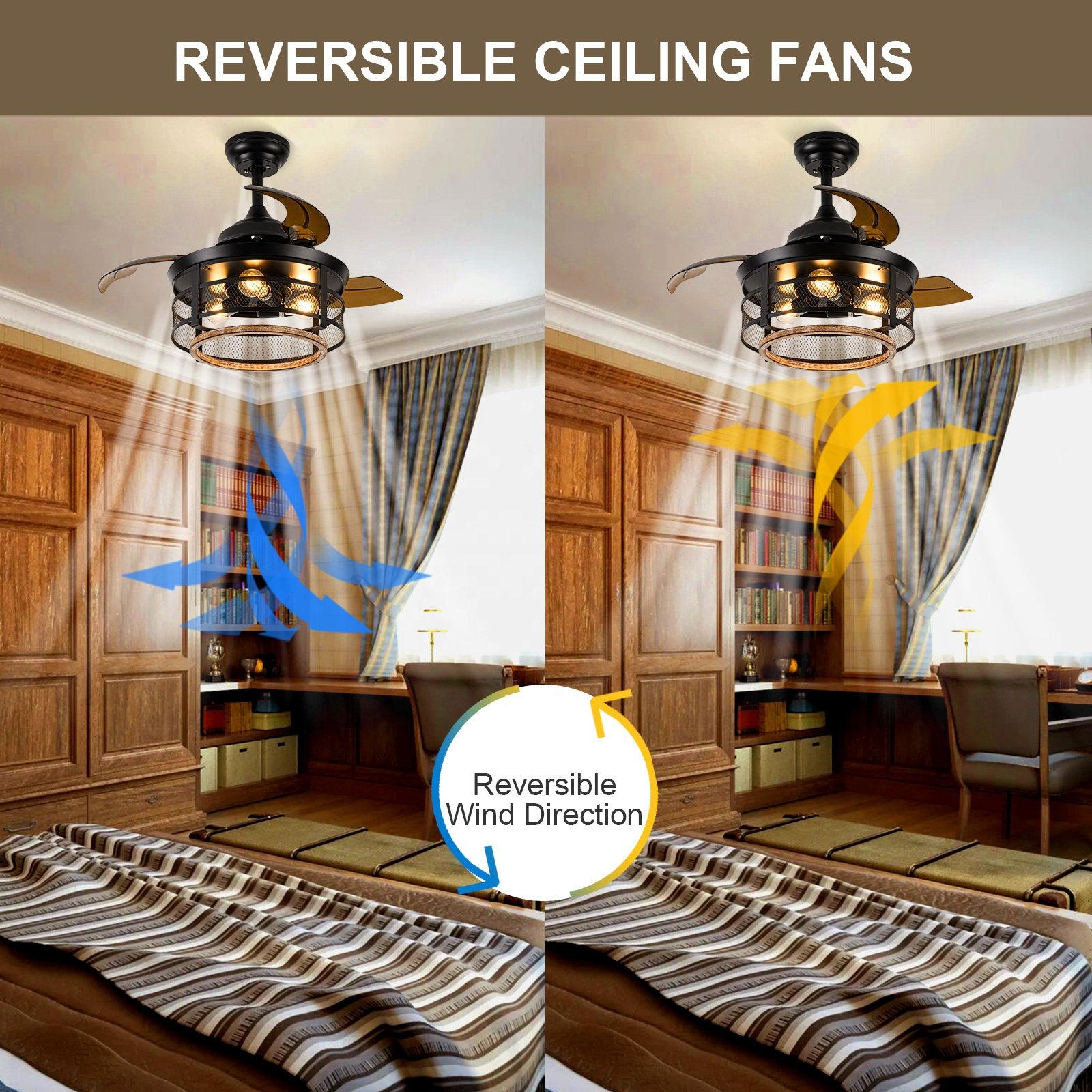 Low Energy Use DC Home Appliances ceiling fan condenser air cooling fan ceiling fan with ceiling light