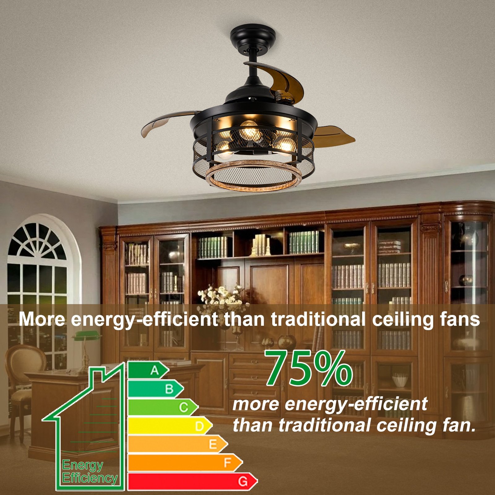Low Energy Use DC Home Appliances ceiling fan condenser air cooling fan ceiling fan with ceiling light