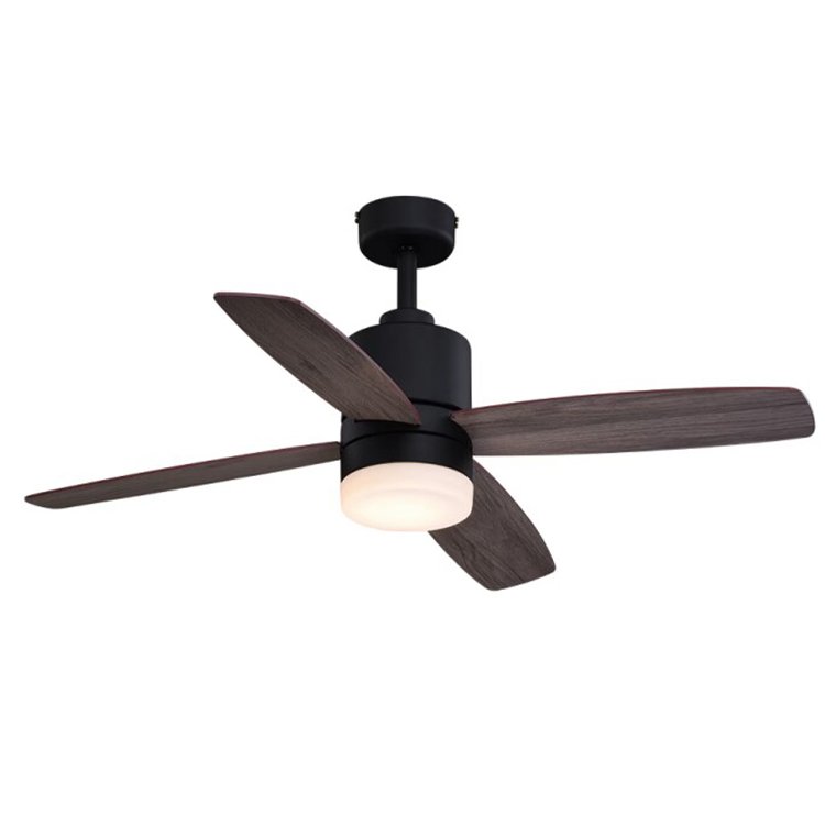 Fancy European Style Bedroom Remote Control/Customized Ac Dc Black Fans Modern Ceiling Fan With Led Light