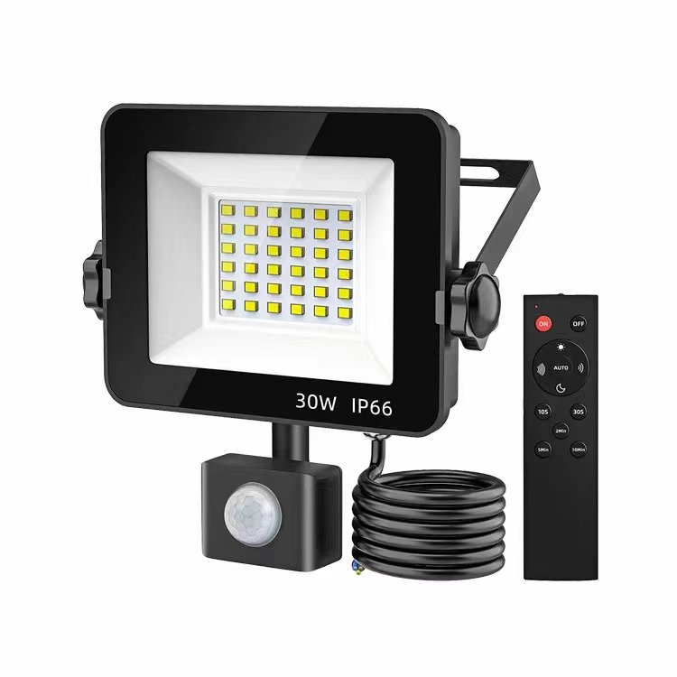 Motion Sensor Led Flood Light Outdoor Lamp 150W IP66 Led Floodlight Security Less Power High Light Efficiency Remote Control