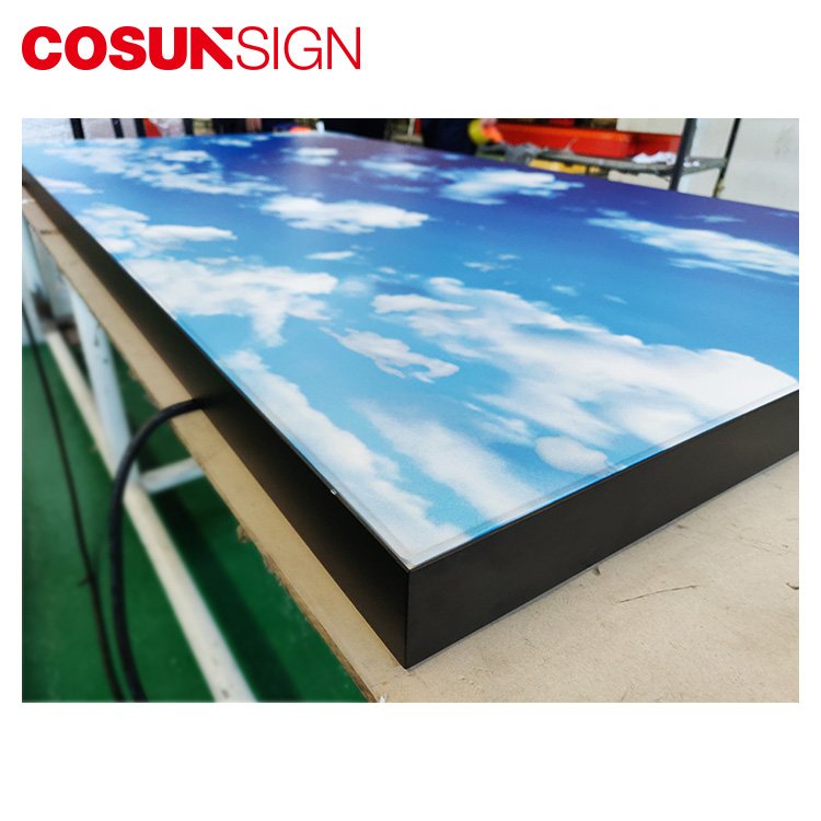 Indoor Big Size Ultra Thin Cheap Outdoor Digital Frame Backlit Fashion Allumuim Led Extrusion Light Box For Ceiling