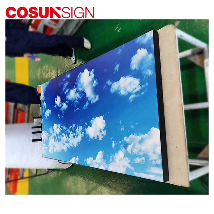 Indoor Big Size Ultra Thin Cheap Outdoor Digital Frame Backlit Fashion Allumuim Led Extrusion Light Box For Ceiling