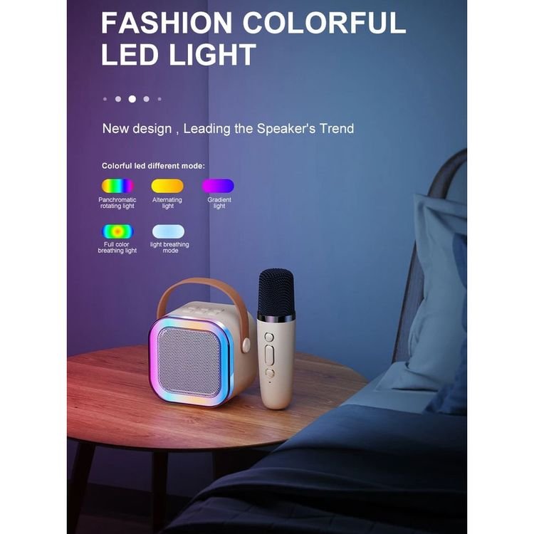 Hot selling commercial products Popular design Mini Portable Wireless Karaoke Speaker With Handheld Microphone