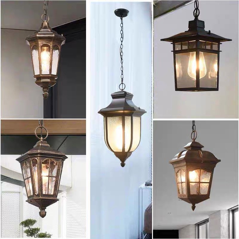 American outdoor pendant lights, waterproof balconies, corridors, corridors, garden lights, resorts, villas, garden decorations