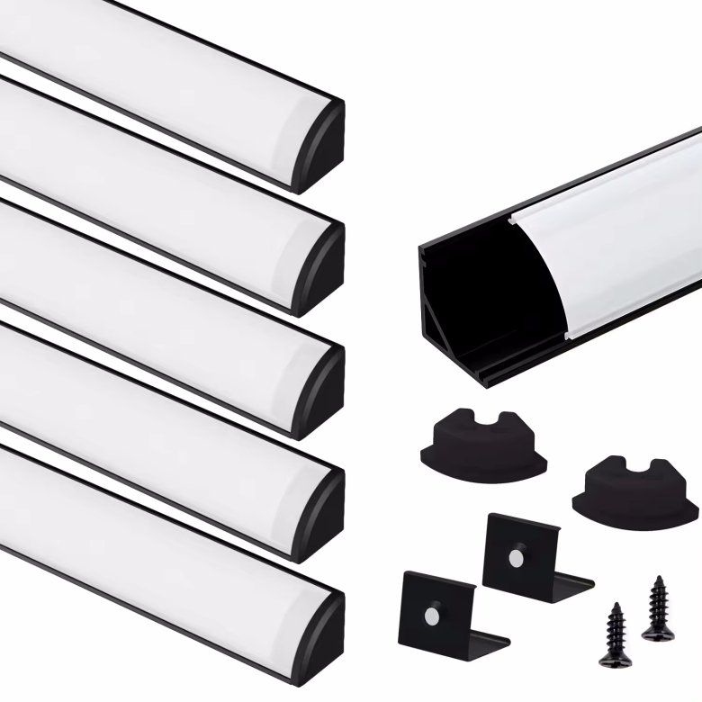 LED Strip Profile Channel Light Diffuser Corner Extrusion Channel LED Aluminium Profile for LED Strip