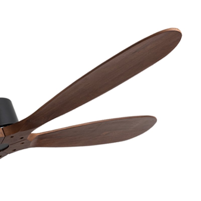 Factory Direct Sales Modern simple chandelier fan 5 Solid Wood blades dc bldc remote control led ceiling fan with light