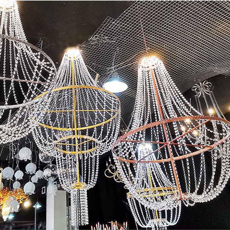 Crystal Bead Curtain Wedding Props Acrylic Chandelier Wedding Chandelier Decoration Wedding Hall Decorations