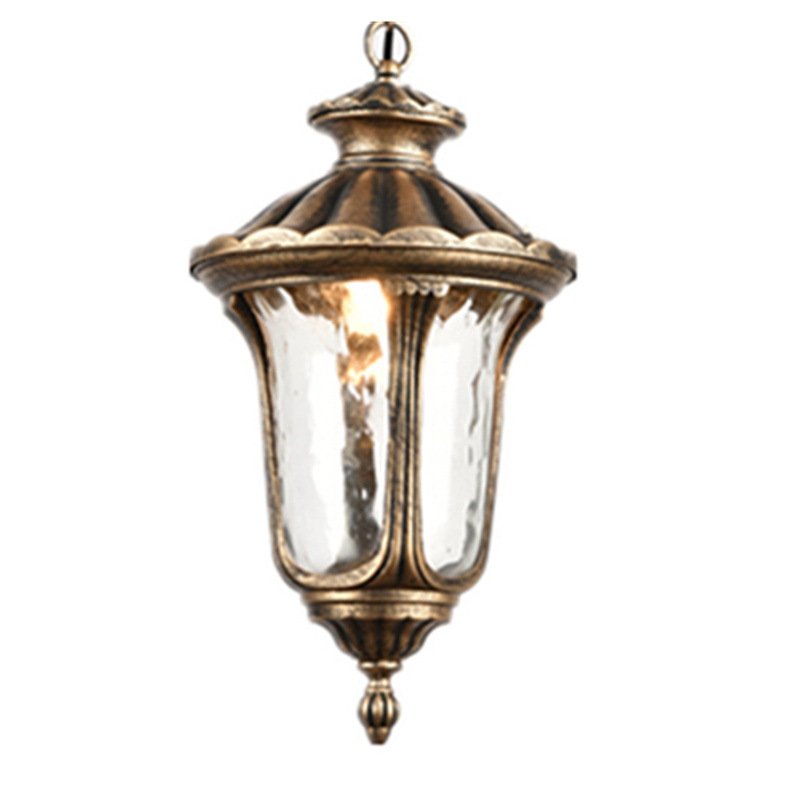 Outdoor retro Rustic Metal loft Vintage industrial aluminium glass Antique waterproof LED Outdoor Chandelier Pendant lamp