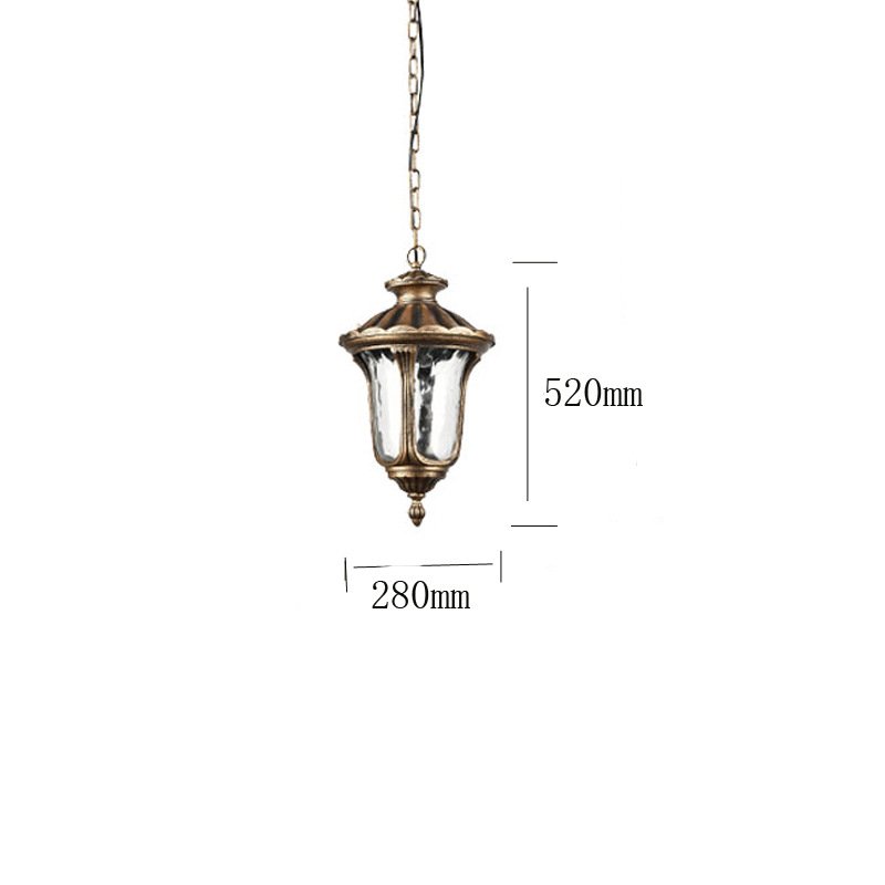 Outdoor retro Rustic Metal loft Vintage industrial aluminium glass Antique waterproof LED Outdoor Chandelier Pendant lamp