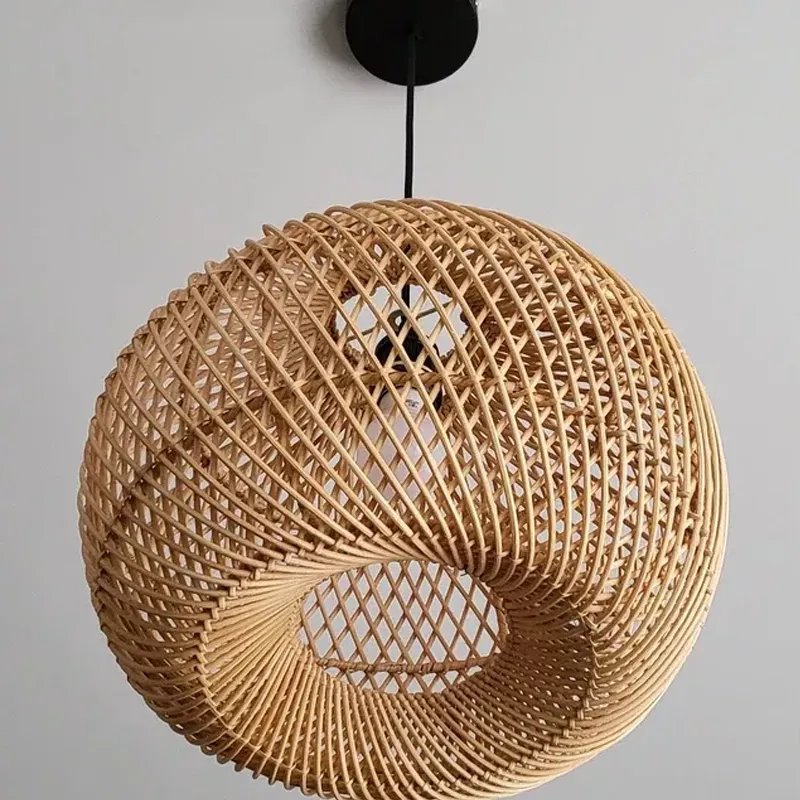Rattan Lampshades Lamp Shades Covers Home Decor Lighting Modern Chandelier Pendant Lights Handmade Cheap Wholesale Wicker Indoor