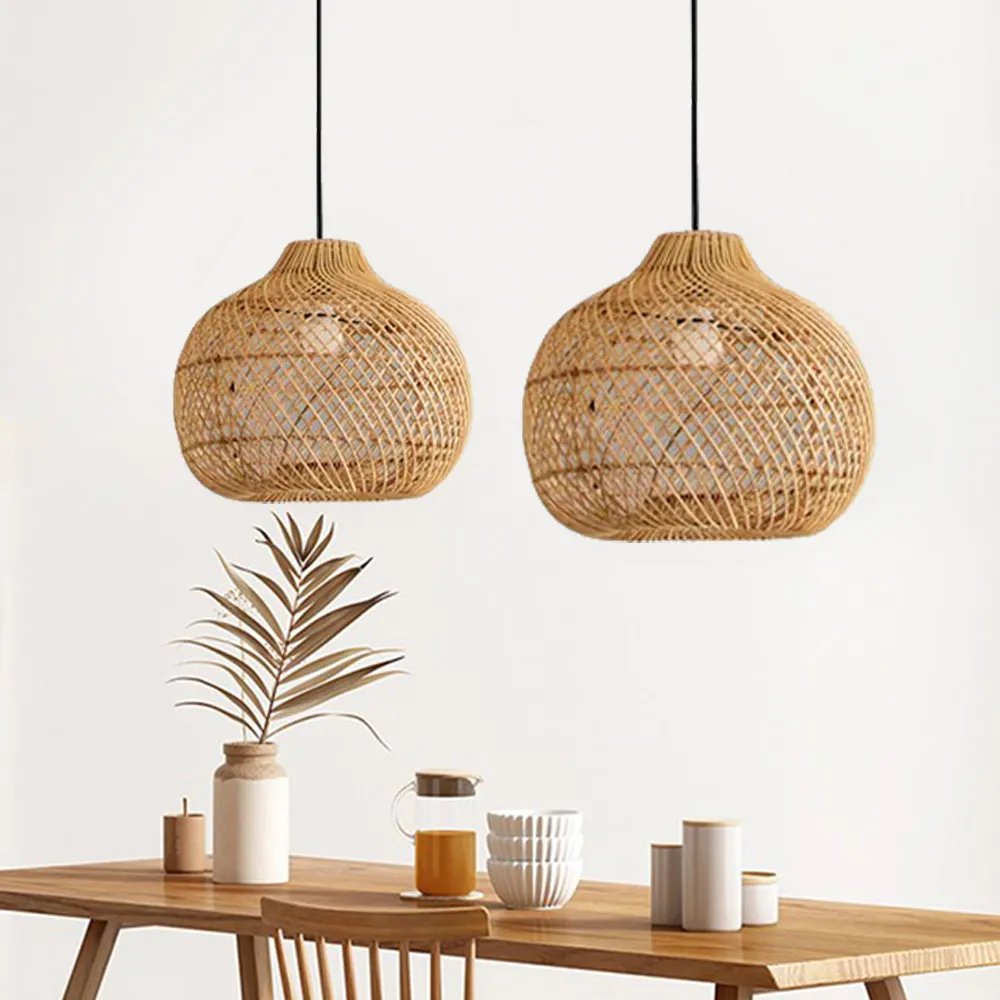 Rattan Lampshades Lamp Shades Covers Home Decor Lighting Modern Chandelier Pendant Lights Handmade Cheap Wholesale Wicker Indoor